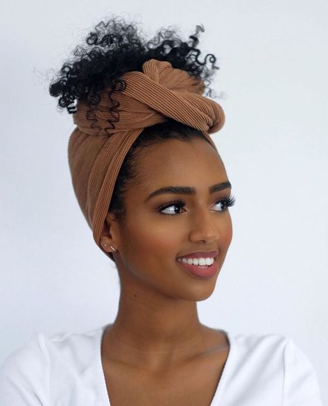 Hair Scarves Black Women, Afro Hairstyles Scarf Head Wraps, Hat With Afro Hair, Tying Head Scarf Black Women, Fashion Head Scarf Black Women, Casual Headwrap Scarf, One Size Fits Most, Natural Hair Woman, Hair Scarf Styles, Head Wrap Styles