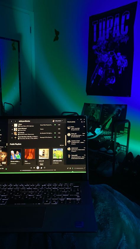 Late night music aesthetic, spotify, blue, green light, tupac Late Night Green Aesthetic, Night Green Aesthetic, Night Music Aesthetic, Late Night Music, Music Aesthetic Spotify, Aesthetic Spotify, Night Music, Music Aesthetic, Tupac