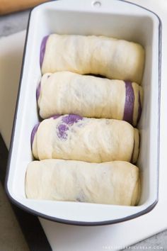 Ube Milk Bread - The Little Epicurean Ube Bread, Filipino Bread, Pandesal Recipe, Hokkaido Milk Bread, Ube Recipes, Milk Bread Recipe, Filipino Food Dessert, Purple Yam, Milk Bread