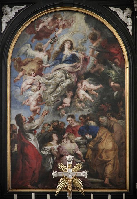 Cathedral of Our Lady Antwerp   ‘The assumption of the Virgin’    Peter Paul Rubens Rubens Paintings, Assumption Of The Virgin, Assumption Of Mary, Anthony Van Dyck, Paul Rubens, Maria Magdalena, Peter Paul Rubens, History Painting, Baroque Art