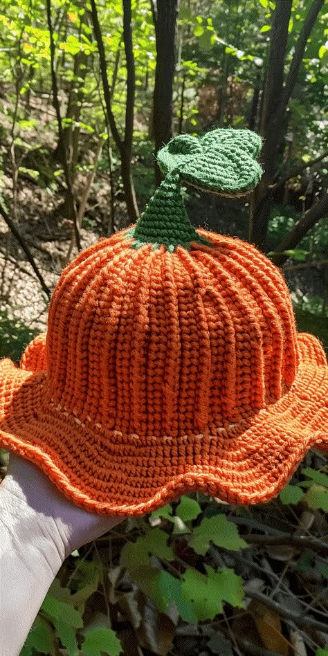 Crochet Pumpkin Bucket Hat Pattern Crochet Acorn Hat Pattern Free, Halloween Crochet Bucket Hat, Crochet Pumpkin Hat Pattern, Crochet Pumpkin Bucket Hat, Pumpkin Hat Crochet Pattern Free, Crochet Halloween Bucket, Crochet Pumpkin Hat Free Pattern, Crochet Baby Bucket Hat, Crochet Cute Hat