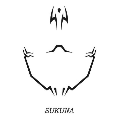 Sukuna Symbol, Sukuna Logo, Sukuna's Tattoo, Gojo With Sukuna Marks, Jujutsu Kaisen Logo Png, Sukuna T Shirt Design, Game Logo, Jujutsu Kaisen, Vector Logo