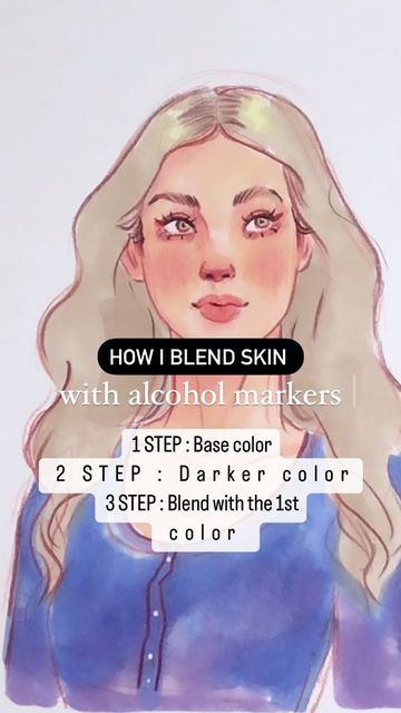 Pink Marker Drawing, Painting With Alcohol Markers, How To Color Skin With Alcohol Markers, Drawing Routine, Alcohol Markers Art, Mix Media Art, Cocktail Pink, Markers Drawing Ideas, Ink Markers