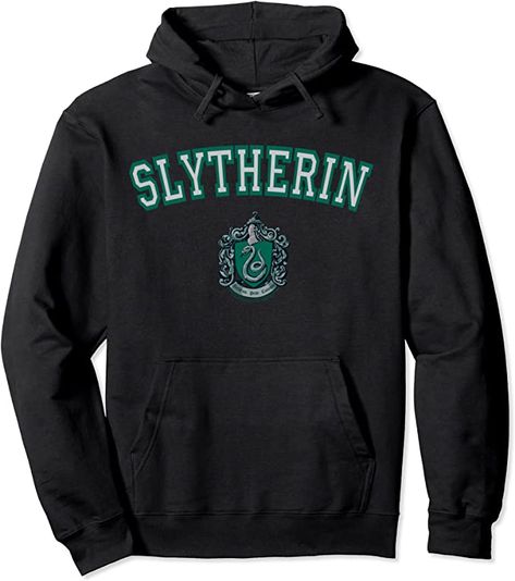 Warner Bros Official Licensed Product Slytherin Crest, Gryffindor Crest, Slytherin House, Harry Potter Hogwarts, Ravenclaw, Warner Bros, Hogwarts, Fashion Item, Pullover Hoodie