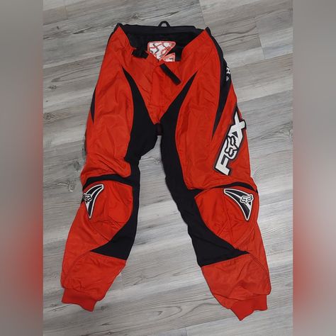 Pre-Owned Red Motorcross For Men Size 35 Cross Pants, Motor Cross, Motocross Shirts, Motocross Pants, Motocross Gear, Roxanne Wolf, Bike Pants, Logo Yellow, Moto Pants