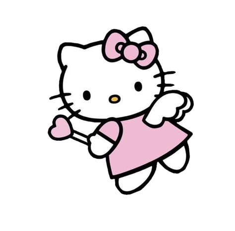 Hello Kitty Pfps, Angel Hello Kitty, Cute Pfps, Aesthetic Hello Kitty, Sanrio Pfp, Hello Kitty Pfp, Hello Kitty Cute, Hello Sanrio, Kitty Pfp