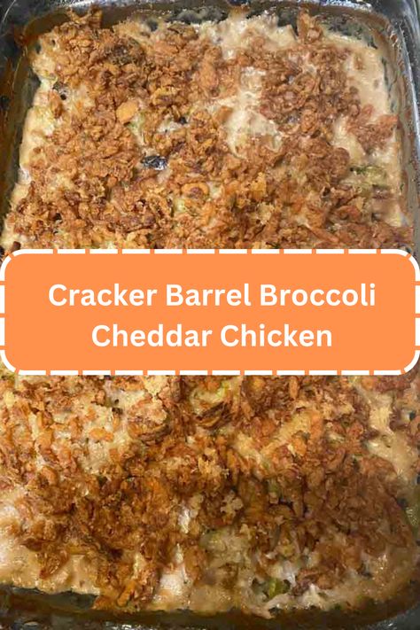 Cracker Barrel Broccoli Cheddar Chicken Cracker Barrel Broccoli Cheddar Chicken, Cracker Barrel Broccoli, Meals To Make With Chicken, Italian Drunken Noodles, Chicken Broccoli Bake, Cracker Barrel Chicken, Ritz Cracker Recipes, Ritz Cracker Chicken, Chicken With Broccoli