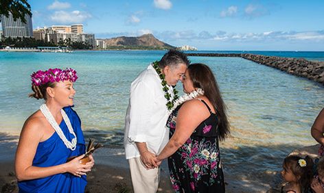 Hawaiian Vow Renewal, Standing Ceremony, Hilton Hawaiian Village Waikiki, Hilton Hawaiian Village, Hawaii Beach Wedding, Photographer Design, Honolulu Waikiki, Vow Renewal Ceremony, Hawaiian Lei