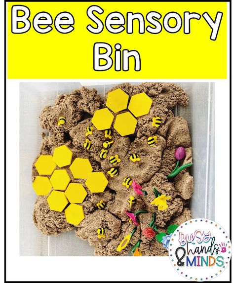 Bugs and Insects Preschool Theme Bug Sensory Bin Preschool, Bee Centers For Preschool, Bee Theme Activities Preschool, Bug And Insect Theme Preschool, Insect Sensory Bin Preschool, Bees Activities For Toddlers, Bees Preschool Theme, Bee Toddler Activities, Preschool Bee Theme