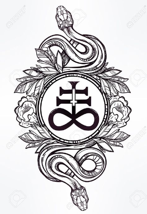 Antichrist Symbol, Leviathan Tattoo, Satanic Tattoo Design, Satanic Cross, Leviathan Cross, Satanic Tattoos, The Leviathan, Tattoo Sites, Vintage Tattoo Art