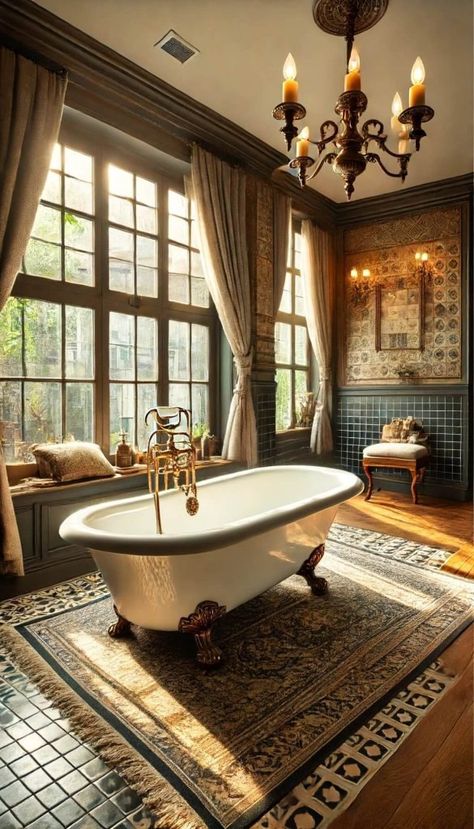 20 Stunning Victorian Bathroom Ideas That Will Transform Your Space 24 Victorian Home Aesthetic, Victorian Homes Interior, Old Victorian Homes Interior, Claremont House, Modern Victorian Homes, Isometric Room, Victorian Style Bathroom, Pretty Bathroom, Dark Victorian