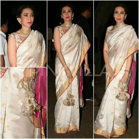 Bollywood actress karishma kapoor in saree Karishma Kapoor Saree, Celebrity Saree, Karishma Kapoor, Indian Bedroom Decor, Indian Bedroom, Indian Sari Dress, Karisma Kapoor, Patterns Dress, Yay Or Nay