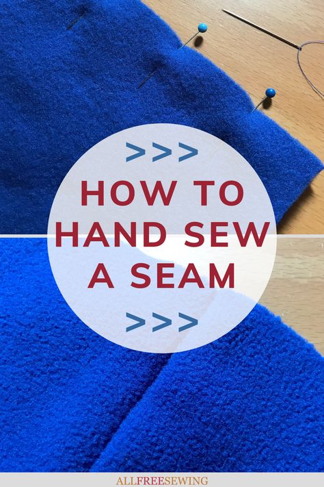 How to Hand Sew a Seam | With this guide, learn how to hand sew a seam shut on pants, shirts, skirts, and any other garment or seamed project! How To Sew A Seam By Hand, How To Hand Stitch A Seam, How To Hand Sew A Seam, Sewing Seams By Hand, Diy Hand Sewing Clothes, How To Hand Sew Clothes, Hand Sew Clothes, How To Sew By Hand, How To Hand Sew