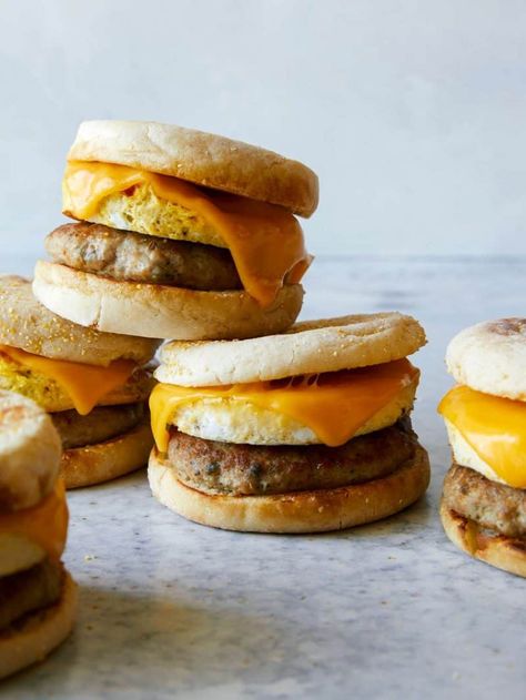 Turkey Sausage Breakfast, Sausage Breakfast Sandwich, Freezer Meal Recipes, Pre Made Meals, Sausage Ingredients, Turkey Breakfast Sausage, Spoon Fork Bacon, Turkey Breakfast, Breakfast Sandwich Recipes