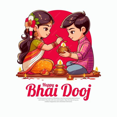 Happy Bhai Dooj And Happy Bhai Beej Brother Sister Celebration social media post banner template | Premium AI-generated vector Bhai Dooj Post, Bhai Bij, Birthday Wishes For Teacher, Wishes For Teacher, Happy Bhai Dooj, Hj Story, Bhai Dooj, House Warming Invitations, Guru Purnima