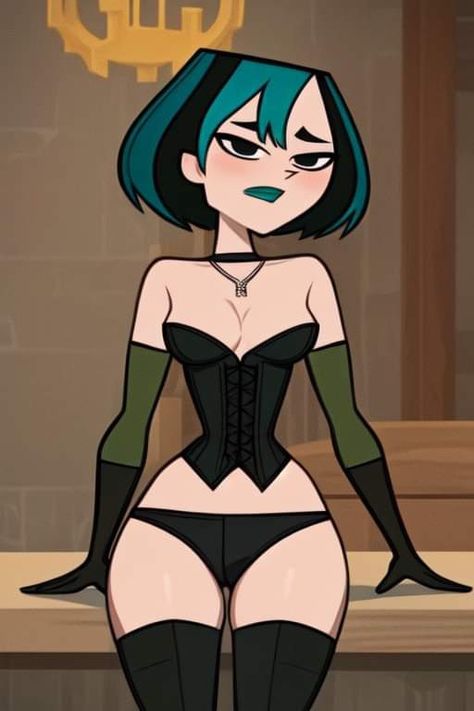 Hot Cartoon Character Costume, Total Drama Island Female Characters, Gwen Tdi Cosplay, Gwen Total Drama Wallpaper, Gwen Tdi Pfp, Gwen Tdi Fan Art, Gwen Pfp Total Drama, Gwen Total Drama Pfp, Cartoon Network Pfp