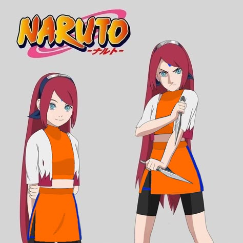 Naruto Sister, Uzumaki Oc, Uzumaki Clan, Minato Kushina, Ninja Outfit, Naruto Oc Characters, Kushina Uzumaki, Naruko Uzumaki, Naruto Shippuden Characters