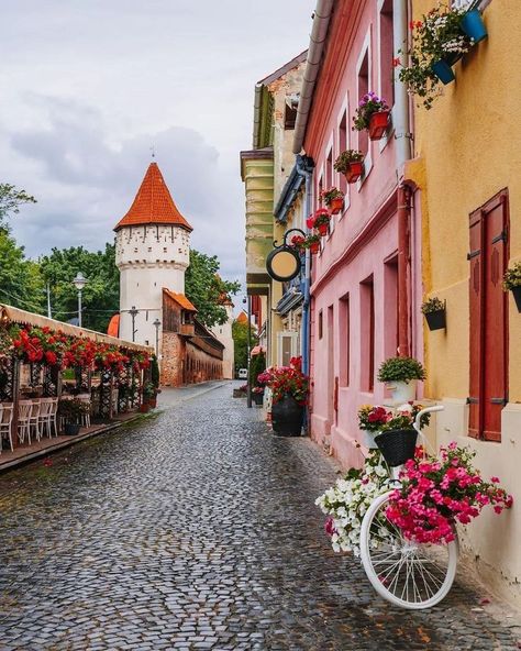 Strada Cetatii, in the old town of Sibiu, in Transylvania, Romania | Photographe : @annamariamnc sur Instagram via @hdr_addiction Sibiu Romania, Walkable City, Transylvania Romania, Dream Vacations Destinations, Travel List, Travel Inspo, Eastern Europe, Places Around The World, Vacation Destinations