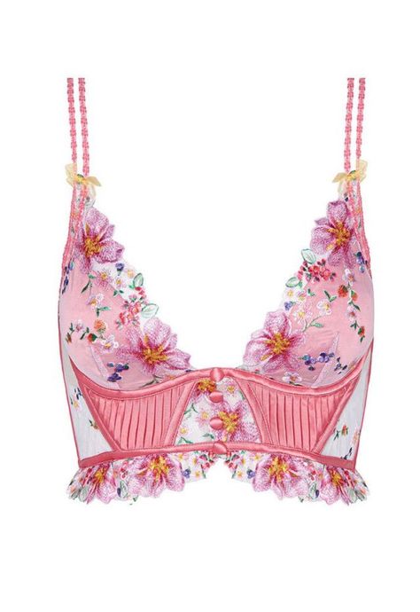 Victoria Secret Lenceria, Floral Bustier, Lingerie Catalog, Fashion Silhouette, Victoria Secret Pink Bras, Pink Corset, Pink Vibes, Pretty Lingerie, Pink Victoria Secret