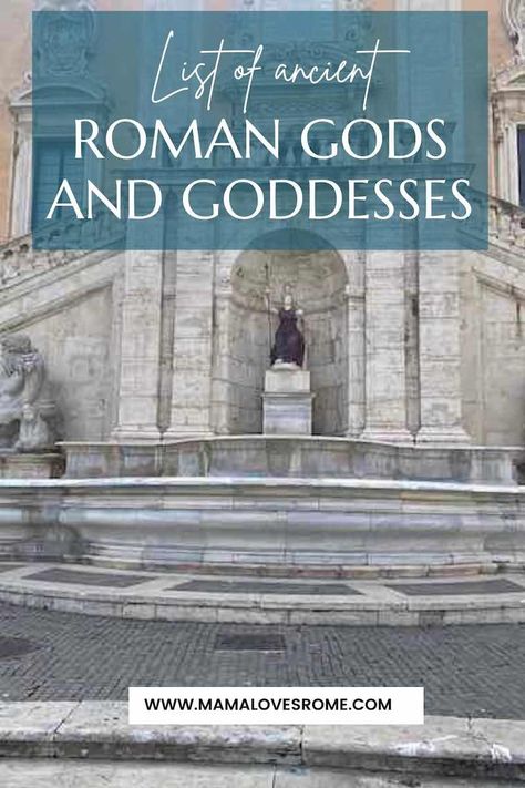 A curated list of names of Gods and Goddesses of Rome with their powers and symbols Roman Gods And Goddesses, Gods Names, Ancient Roman Names, List Of Names, Italy Trip Planning, Rome Attractions, Roman Names, Traditional Witchcraft, Roman Gods