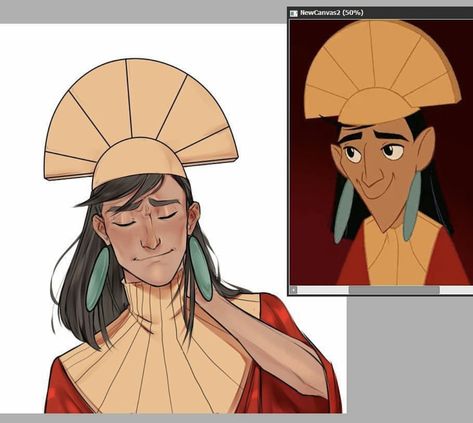 Emporers New Groove Fan Art, Emperor Kuzco Fanart, The Emperor's New Groove Fanart, Emperors New Groove Fanart, Kuzco Fanart, Kuzco Disney, Emperor Kuzco, Disney Movie Scenes, Hiro Big Hero 6