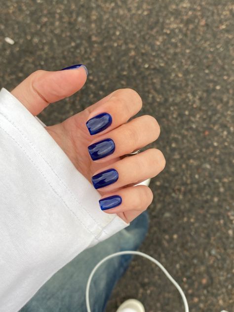 Squoval Acrylic Nails, Sqaure Nails, Gucci Nails, Dark Blue Nails, Navy Nails, Navy Blue Nails, Viral On Tiktok, Eye Nails, Smink Inspiration