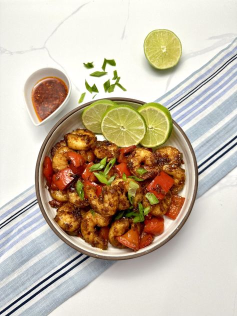 Air Fryer Chili Crisp Shrimp Air Fryer Chili, Shrimp In The Air Fryer, Vietnamese Pork Chops, Shrimp Batter, Gochujang Chicken, Vietnamese Pork, Chili Crisp, Gluten Free Chili, Rosemary Chicken