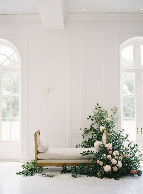 Wedding Throne, Pelamin Nikah, Belle Shoes, Nikah Decor, Chair Corner, Simple Wedding Decorations, Malay Wedding, Flowers And Greenery, Wedding Planning Decor