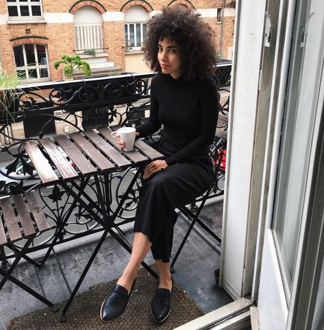 Suede Mules Outfit, Nikisha Brunson, Mules Outfit, Black Monochrome, Trip To Paris, Suede Mules, My Black, Black Snake, The Balcony