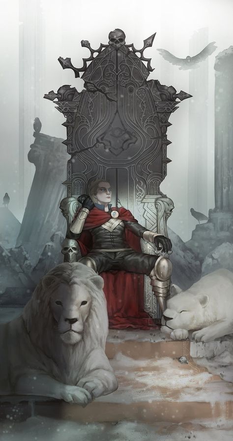 Lone King by fredrickruntu.deviantart.com on @DeviantArt King On Throne Illustration, Sitting On Throne Pose Drawing, Worldbuilding Inspiration, Medieval Banner, Fantasy Dragon Art, King On Throne, King Drawing, Banner Design Layout, Good Omens Book