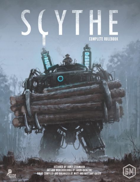 STONEMAIER GAMES REVEALS 'SCYTHE COMPLETE RULEBOOK' A Compilation of Rules and Clarifications for 'Scythe' Board Game Posted by Jeffrey Dohm-Sanchez on December 2, 2020 @ 1:47 pm CT Stonemaier Games revealed Scythe Complete Rulebook, a compilation of rules and clarifications for the Scythe board game, to release in late Q4 or early 2021. Over the last several years, Stonemaier has released a number of expansions, accessories, and promos for Scythe onto the market. Now, they will release all th Scythe Board Game Art, Scythe Game Art, Scythe Board Game, Scythe Game, Lone Wolf And Cub, Diesel Punk, Game Info, Buffy The Vampire Slayer, Vampire Slayer