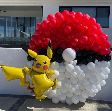 Pokemon Birthday Balloon Garland, Pokemon Birthday Party Balloons, Pikachu Balloon Decoration, Pokemon Ballon Decoration, Pokemon Birthday Balloons, Pokemon Birthday Backdrop, Pikachu Birthday Party Decorations, Pokemon Decorations Party, Pokémon Balloon Arch