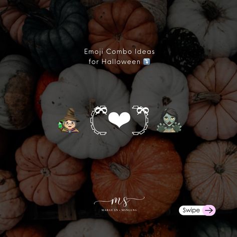 Emoji Combo Ideas for Halloween 🫶🏻🥰 #emojicombo #emoji #cuteemoji #fyp #tipsandtricks #margesn Ideas For Halloween, Cute Emoji, Halloween, Quick Saves