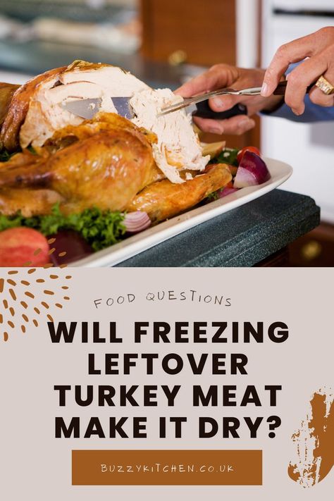 Any kind of leftover turkey meat has the potential to turn dry, whether it is refrigerated or stashed in the freezer. Thankfully, there are a few things you can do to prevent it from drying out. One of the best tips I’ve come across is to add a little bit of the gravy to the meat in the containers before transferring them to the freezer. Find out more >>> Buzzy Kitchen - Your Kitchen BFF Leftover Turkey Ideas, Turkey Ideas, Freezing Leftovers, Frozen Turkey, Turkey Meat, Yule Log, Leftover Turkey, Mince Pies, Festive Treats