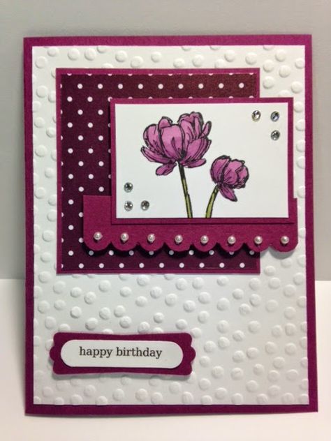 My Creative Corner!: A Bloom with Hope Birthday Hand Stamped Cards, Masculine Birthday Cards, Bday Cards, Birthday Cards For Women, Creative Corner, Embossed Cards, Birthday Cards Diy, Stamping Up Cards, Card Making Inspiration