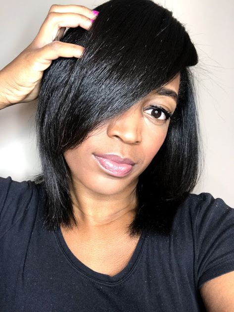 Yes! Your relaxed hair can be healthy! Mid Length Hair Styles, Natural To Relaxed Hair, Relaxed Hair Journey, Healthy Relaxed Hair, Relaxed Hair Care, Perm Hair, Dark Curly Hair, Natural Hair Conditioner, Hair Care Remedies