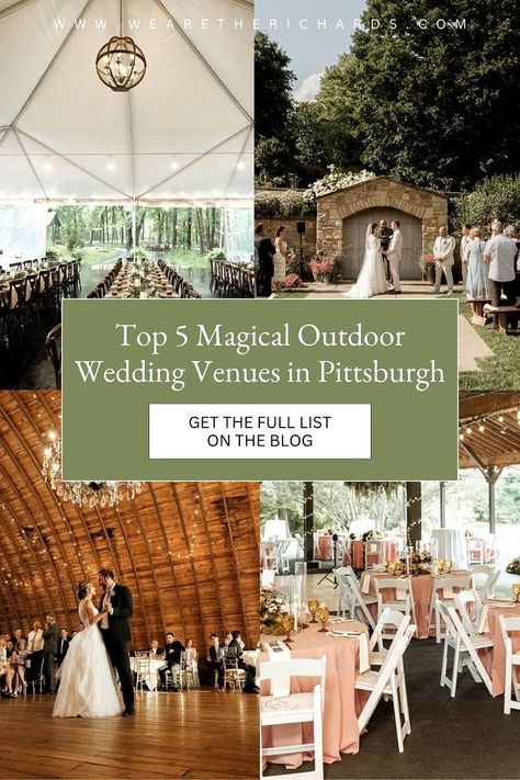 Today's blog post dives into our top 5 outdoor wedding venues in Pittsburgh. If you are planning an outdoor wedding and need help finding wedding venues near Pittsburgh PA, this blog post is for you! Wedding Venues Pittsburgh Pa, Pittsburgh Wedding Venues, Tent Wedding Reception, Summer Wedding Reception, Wedding Venues Pennsylvania, Pa Wedding Venues, Indoor Wedding Ceremonies, Intimate Wedding Venues, Wedding Reception Flowers