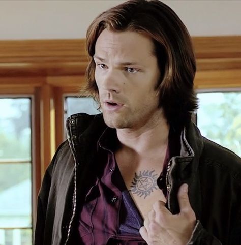 Sam Winchester's tattoo Sam Winchester Tattoo, Winchester Tattoo, Dean Tattoo, Sam E Dean Winchester, Sam Walker, Supernatural Movies, Supernatural Tattoo, Sam And Dean Winchester, Supernatural Sam