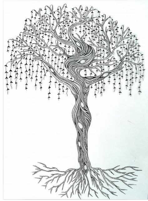 Fairy Tree Tattoo, Woman Tree Tattoo, Goddess Tree Of Life, Peepal Tree, Girl Spine Tattoos, Woman Tree, Roots Tattoo, Willow Tree Tattoos, Mother Nature Tattoos