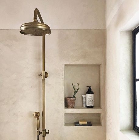 Plaster Shower - Venetian Plaster Vasari Malaysia Featured Wall, Venetian Plaster Walls, Painting Shower, Diy Plaster, Venetian Plaster, Idea Design, Plaster Walls, Bathroom Renos, Bathroom Style