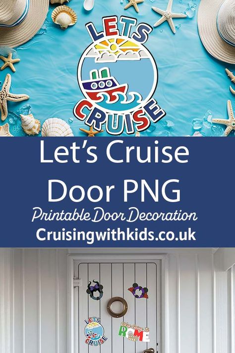 Let’s Cruise Printable Door Magnet - Cruising For All Diy Cruise Door Magnets, Disney Cruise Door Decorations Printable, Carnival Drink Package, Cruise Logo, Diy Disney Cruise Door Magnets, Cruise Magnets Cabin Doors, Disney Cruise Door Magnets Printable, Disney Magnets For Cruise Cabin Doors, Cruise Door Decorations