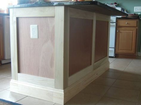 Kitchen Island Remodel, Kitchen Island Molding, Kitchen Island Trim, Island Remodel, Kitchen Renovation Diy Ideas, Kitchen Island Makeover, Diy Kitchen Renovation, New Kitchen Cabinets, Diy Kitchen Island