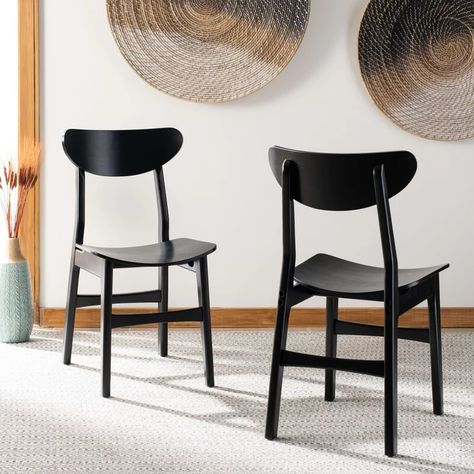 Bay Isle Home Jakob Side Chair & Reviews - Wayfair Canada Retro Dining Chairs, Retro Farmhouse, Midcentury Modern Dining Chairs, Farmhouse Dining Chairs, Black Dining Chairs, Mid Century Modern Dining, Retro Chair, Ashley Furniture Homestore, Upholstered Side Chair