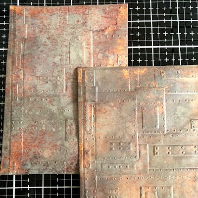 The Papered Soiree: Rust Backgrounds with Distress Oxides Metal Art Techniques, Distress Ink Techniques, Craft Paper Storage, Timmy Time, Ink Techniques, Stain Techniques, Happy Saturday Everyone, Paper Artsy, Tim Holtz Cards