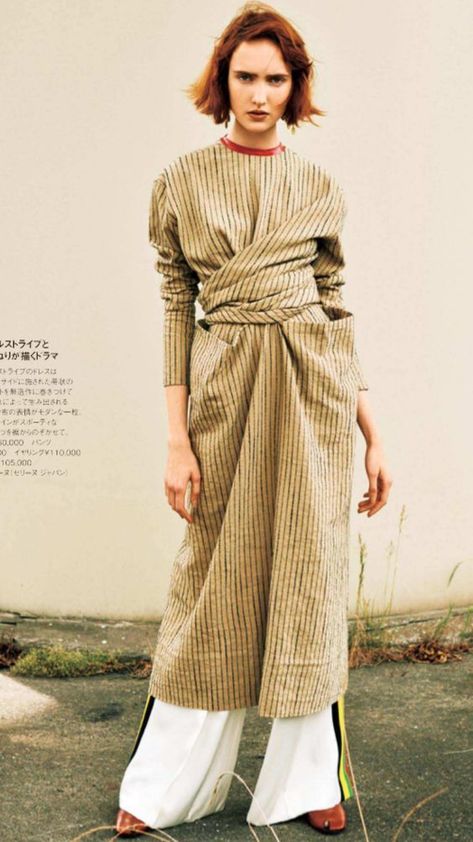 Fashion Landscape Sewing Simple, Linen Wrap Dress, Trendy Sewing, Dress Simple, 가을 패션, Mode Inspiration, Trendy Dresses, Fashion Details, Primavera Estate