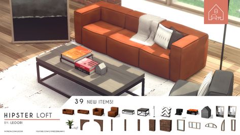 Loft Sims 4, Sims 4 Bedroom, Loft Furniture, Sims 4 Mm Cc, Sims 4 Expansions, Sims 4 Cc Folder, Sims 4 Mm, Sims4 Clothes, Sims 4 Cc Furniture