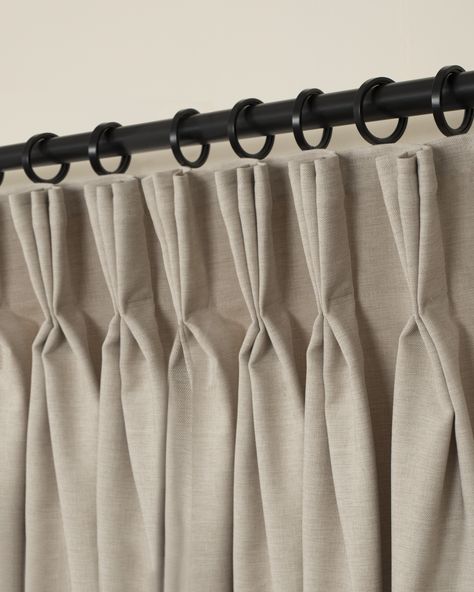 White Eyelet Curtains, Curtain Detail, Blue Curtains Living Room, White Curtains Living Room, Farmhouse Style Curtains, Balcony Door, Window Furnishings, Black Leather Sofa, Industrial Style Bedroom