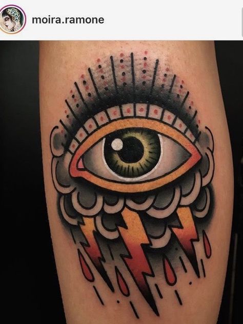 Eye storm Traditional Eye Tattoo, Traditional Tattoo Eye, Eye Tattoo Meaning, Storm Tattoo, Tato Tradisional, All Seeing Eye Tattoo, Eyeball Tattoo, Traditional Tattoo Old School, Traditional Tattoo Inspiration