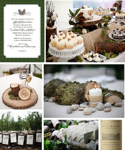 Woodland Engagement Party -  if we have a woodland/forest wedding could be nice to tie the engagement party and the wedding together.... Winter Engagement Party, Woodland Party Theme, Nature Party, Theme Nature, Engagement Decorations, Winter Engagement, Woodland Wedding, Baby Shower Woodland, Forest Wedding