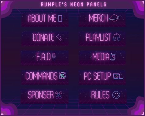 Twitch Channel, Pc Setup, Neon, Purple, Paper Party Supplies, Craft Supplies, Party Supplies, Music Clothes